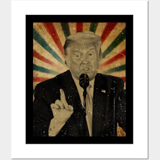 Wanted President Donald Trump // Photo Vintage Retro Look Fan Design Posters and Art